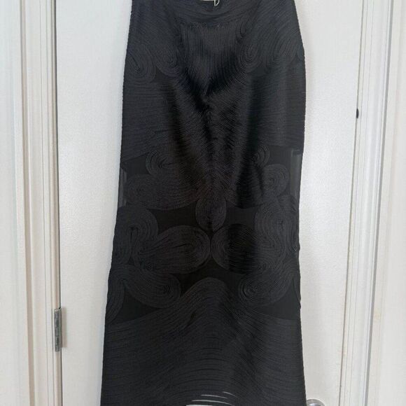 NWT Ulla Johnson Kaelyn Black Midi Skirt in Silk - Picture 2 of 8